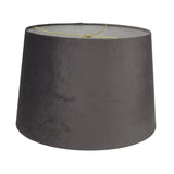 Dark Grey Fabric Lamp with Dark Grey Velvet Shade