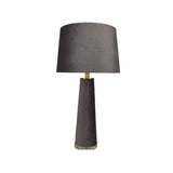 Dark Grey Fabric Lamp with Dark Grey Velvet Shade