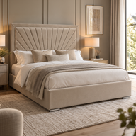 Dawson King Size Bed in Pony Stone