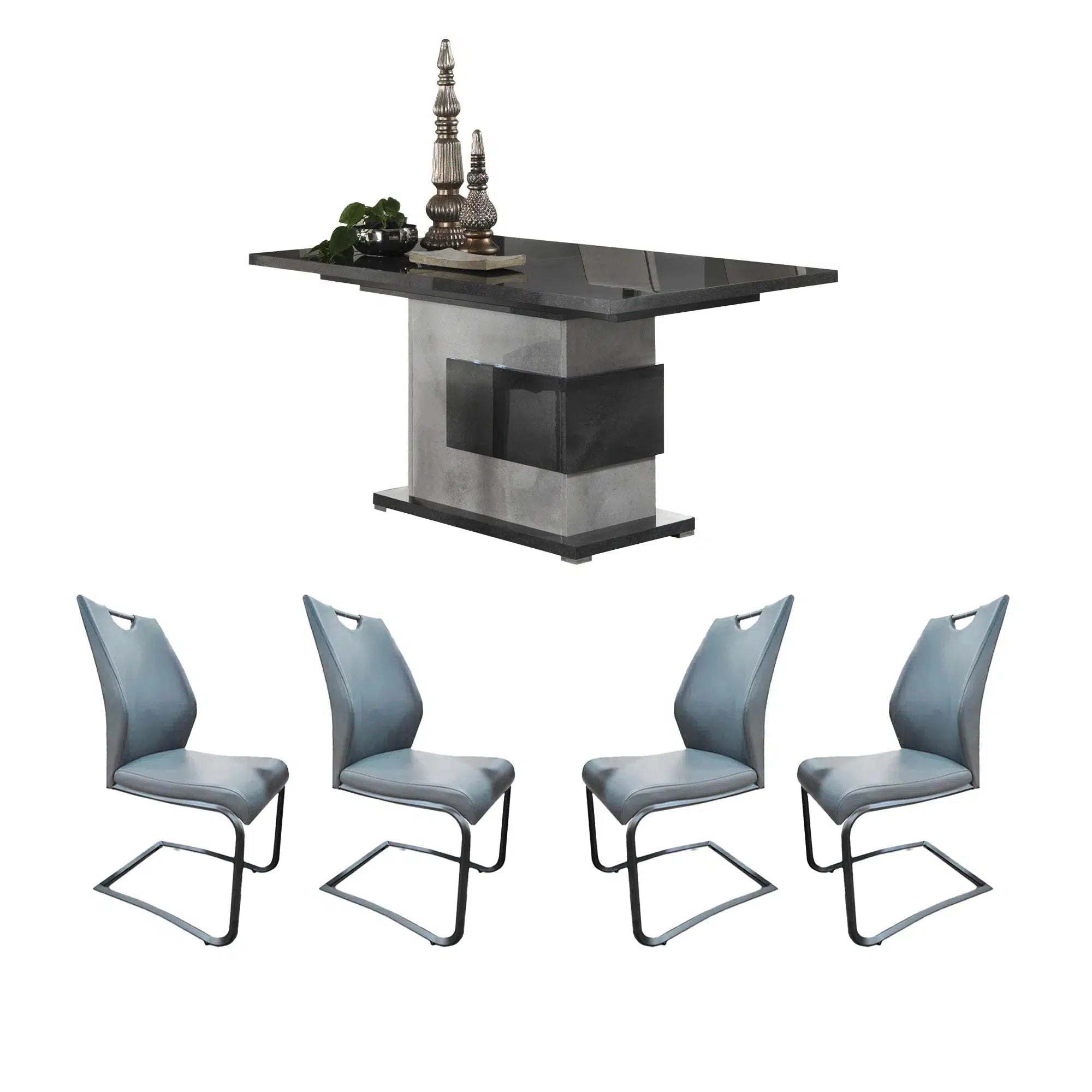 Elegante Extending Dining Table & Detroit Chair Set