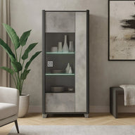 Elegante - LED Glass Cabinet with 1 Right Door