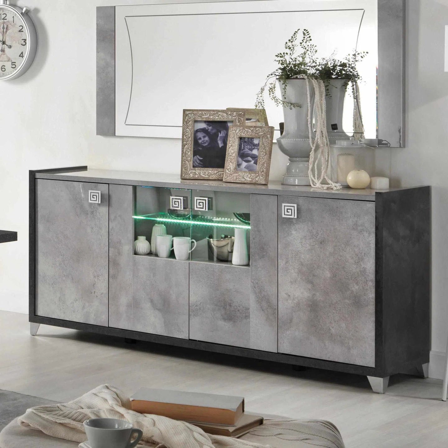 Elegante - LED Sideboard with 4 Doors