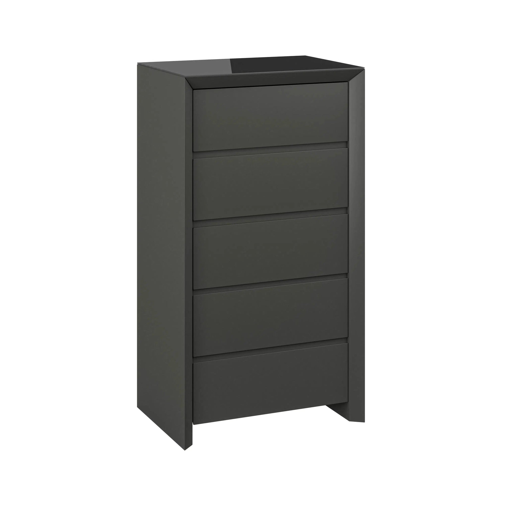 Elite - 5 Drawer Tall Chest (Matt Dark Grey)