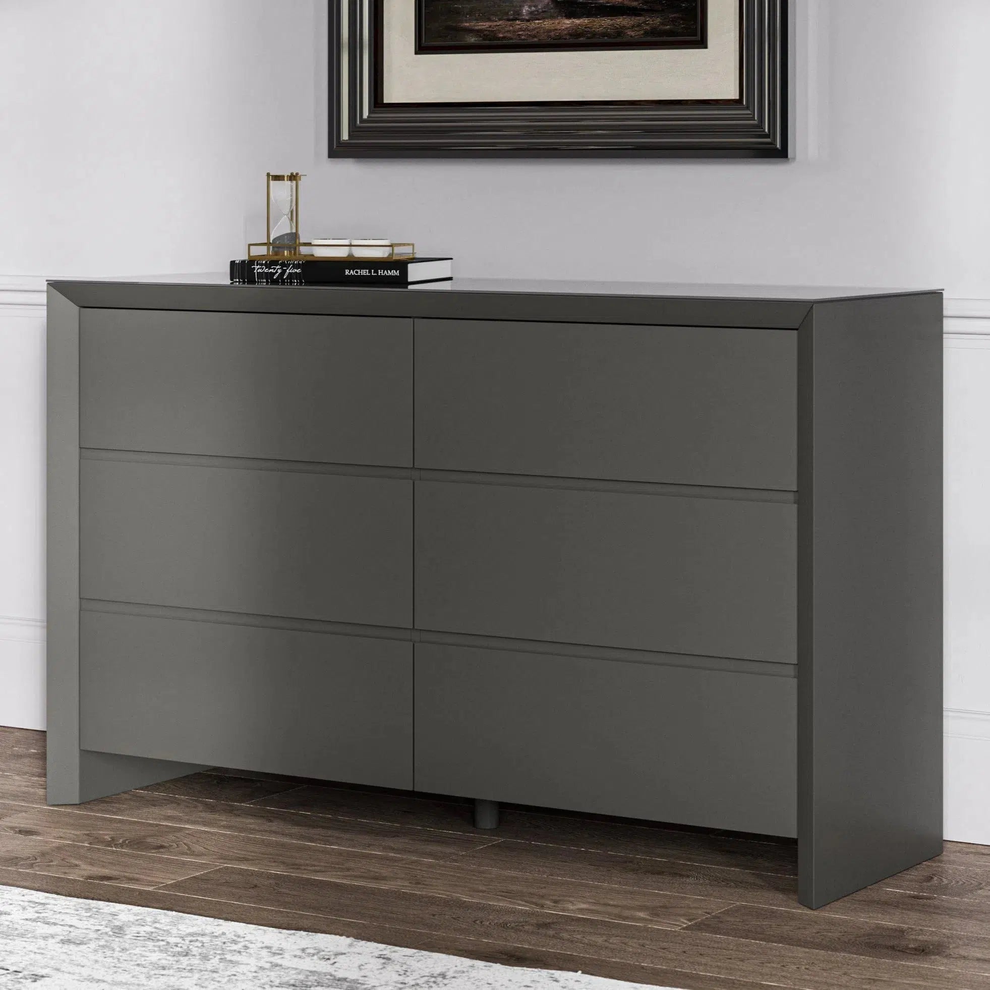 Elite - 6 Drawer Chest (Matt Dark Grey)