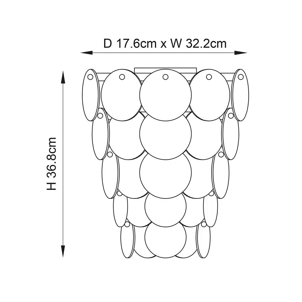 Elixir - Tiered Glass Wall Light