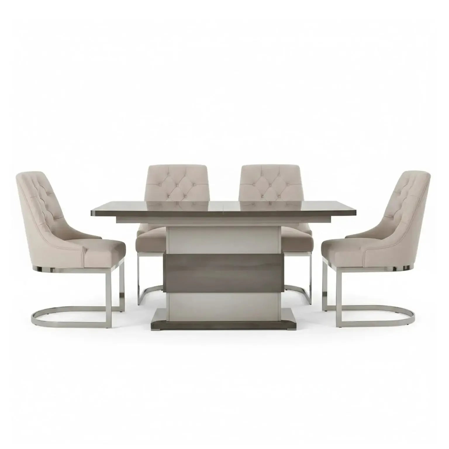 Empress Ext Dining table and 4 Sterling Chairs