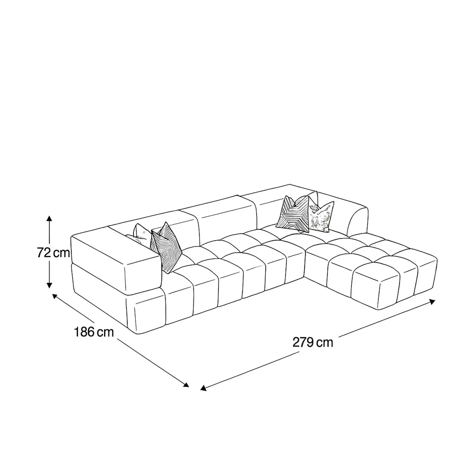 Evara Corner Modular Sofa - Bobble Black