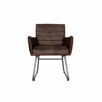 Ezra Leather Chair - Brown