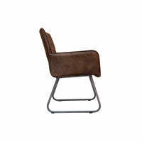 Ezra Leather Chair - Brown