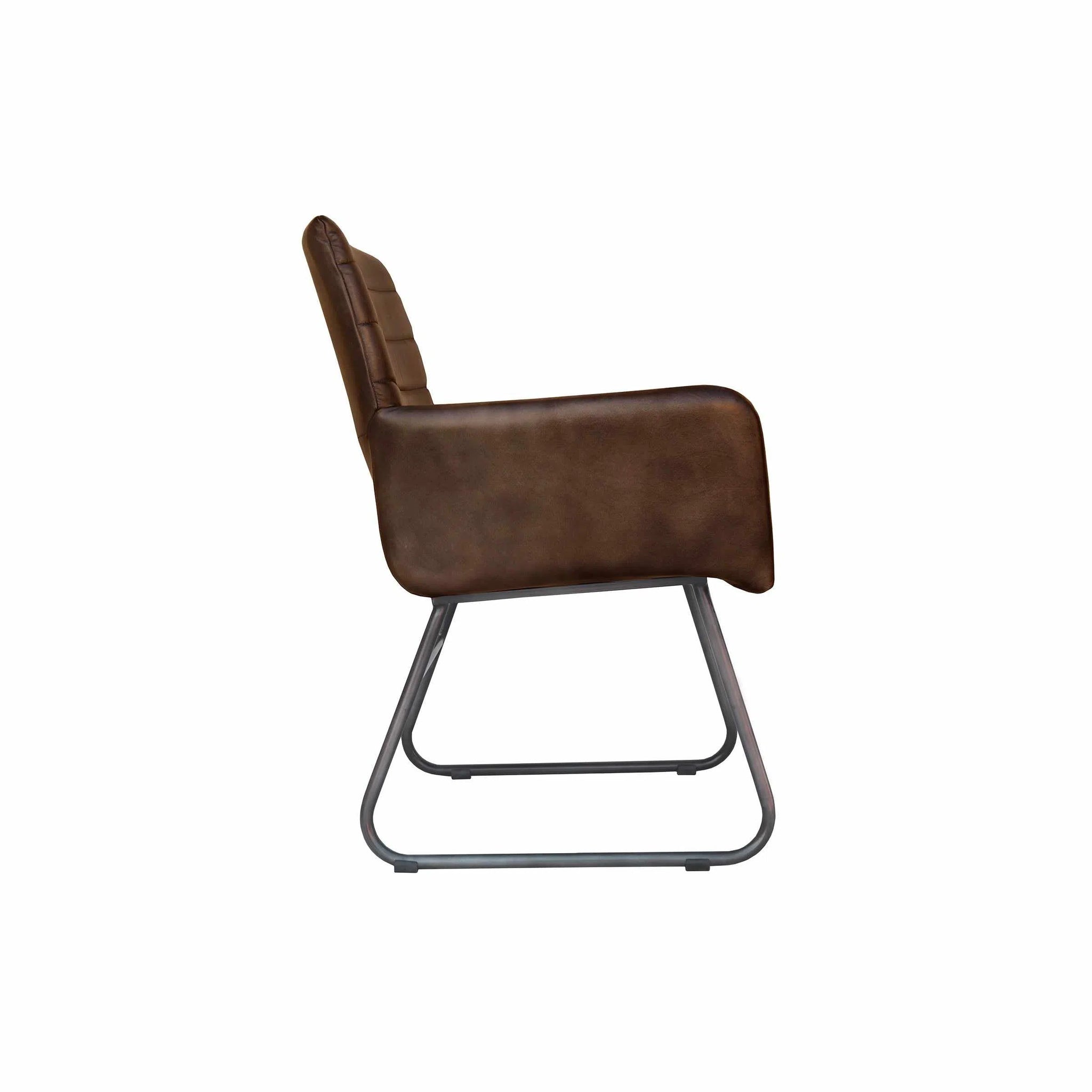 Ezra Leather Chair - Brown