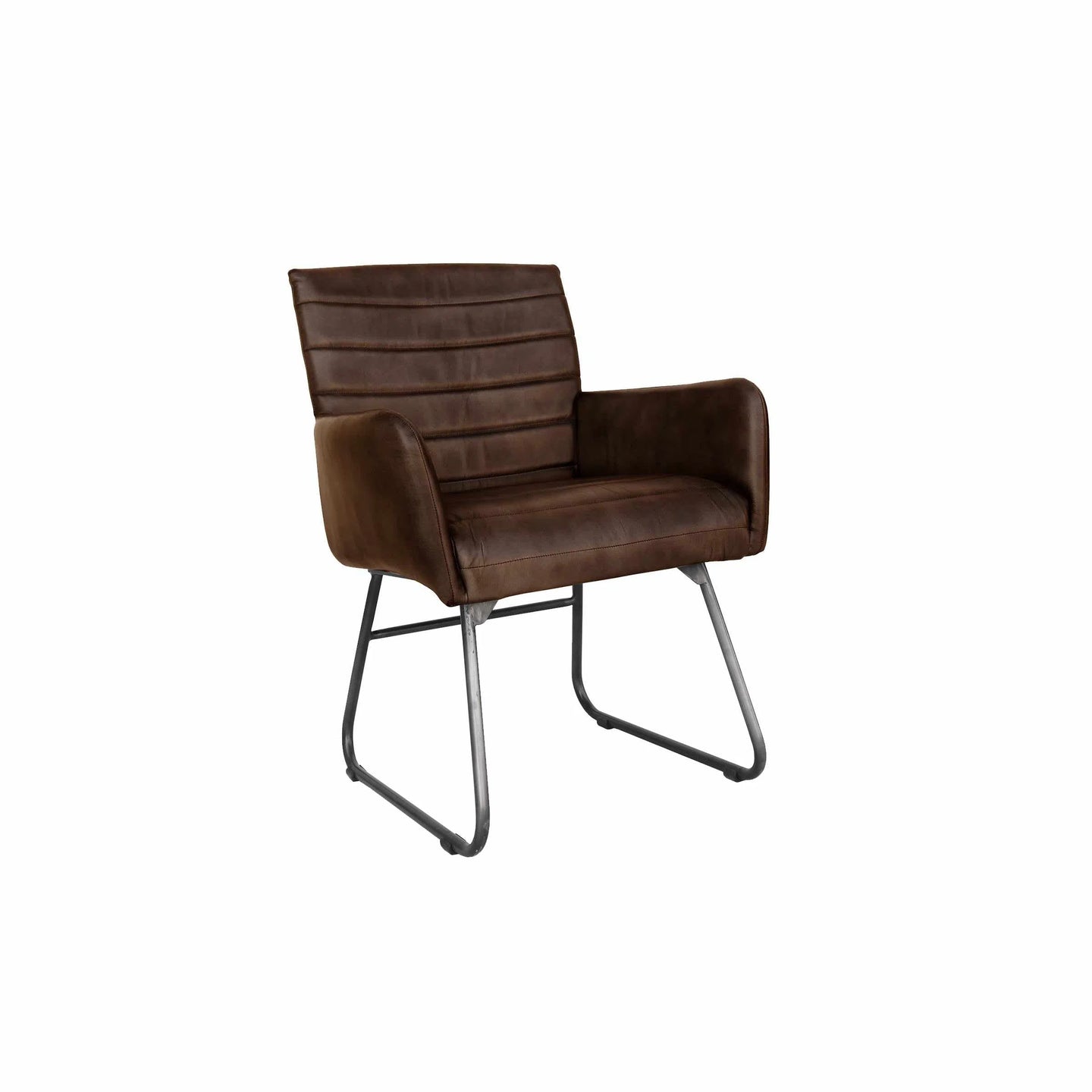 Ezra Leather Chair - Brown