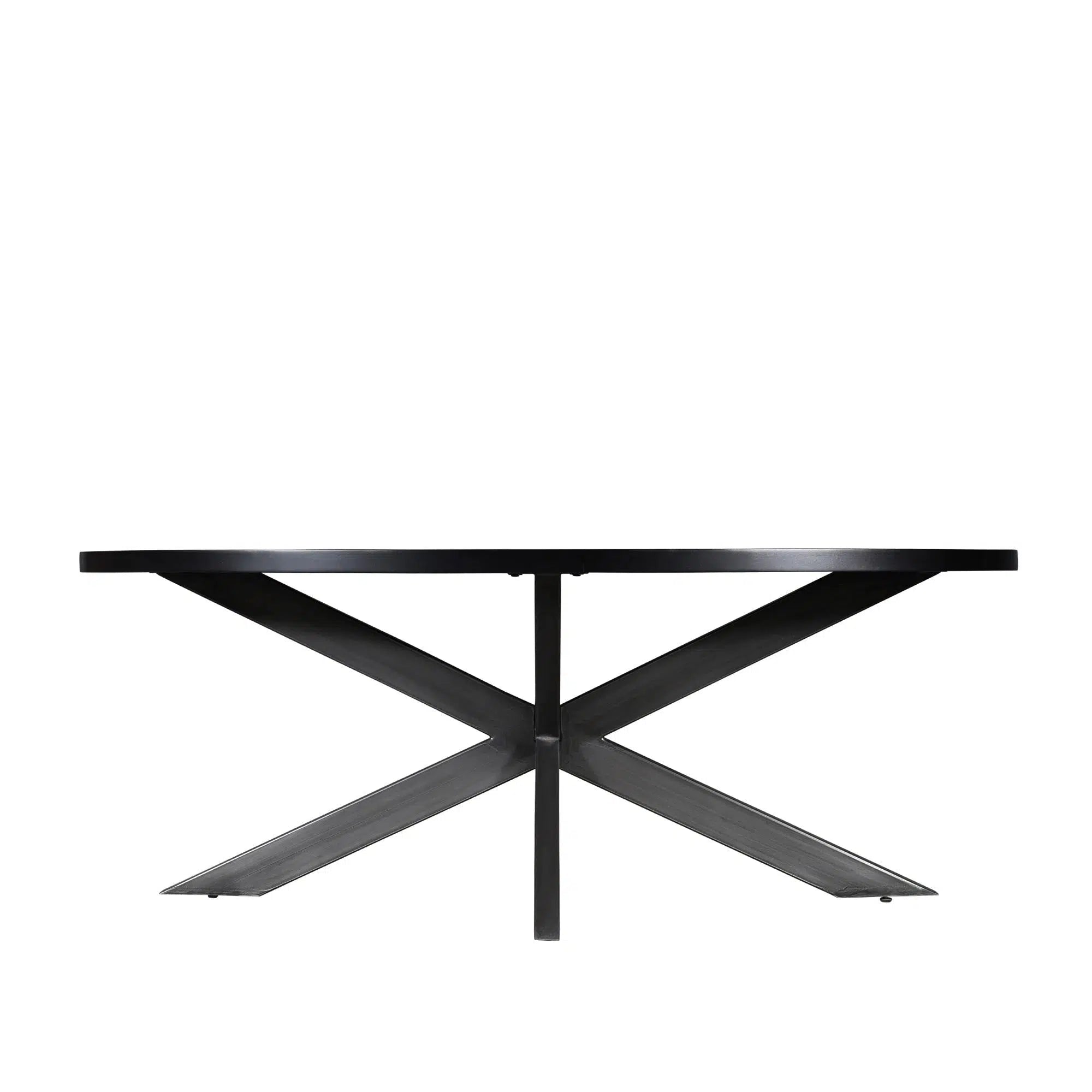 Felix - Oval Dining Table Metal Nero 200cm