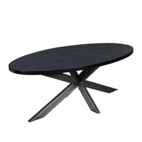 Felix - Oval Dining Table Metal Nero 200cm