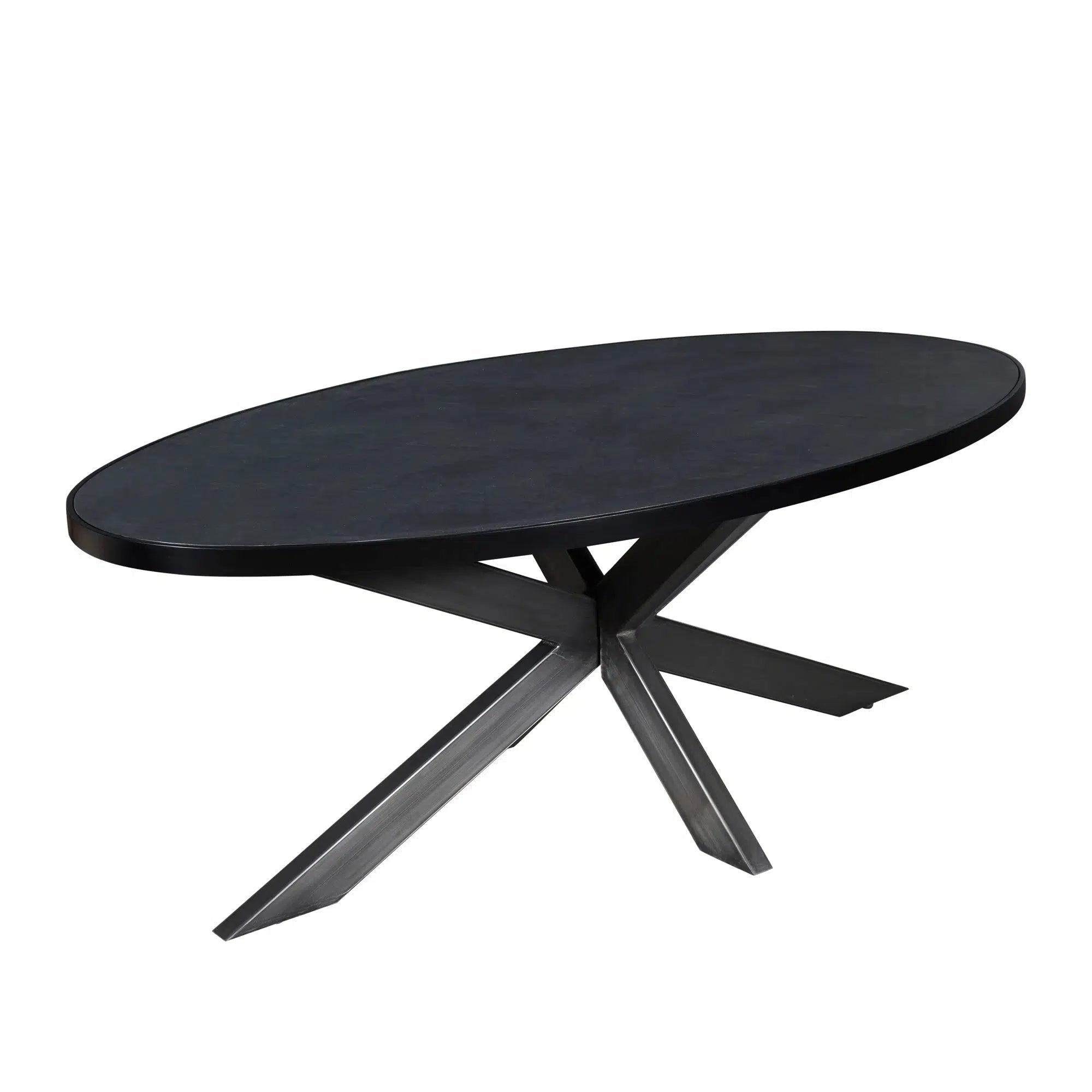 Felix - Oval Dining Table Metal Nero 200cm