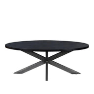 Felix - Oval Dining Table Metal Nero 200cm