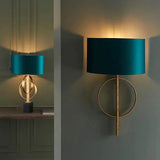 Ferraro - Hoop Wall Light With Teal Shade