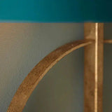 Ferraro - Hoop Wall Light With Teal Shade