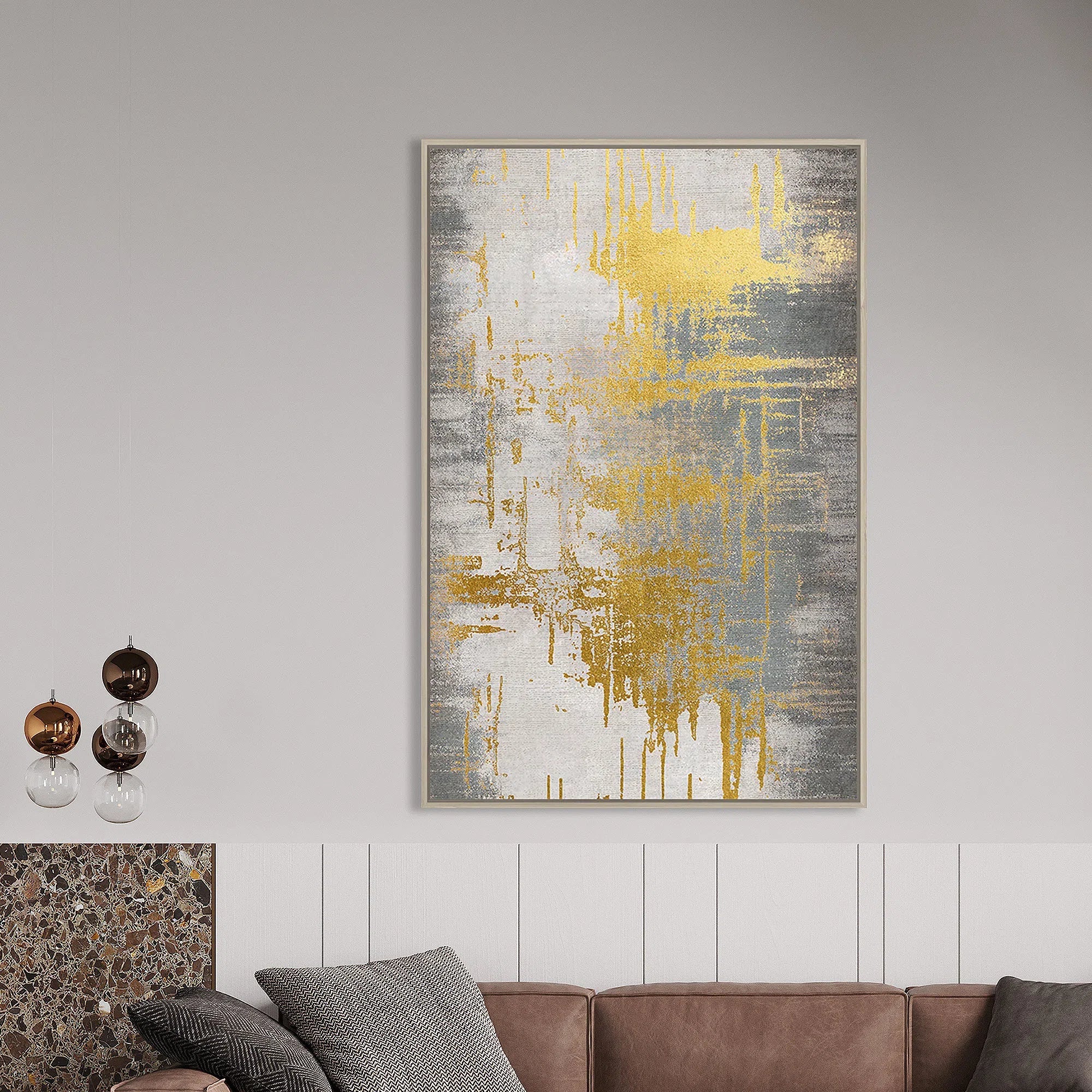 Foil Gold Abstract Painting 3