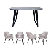 Fresco Dining Table & Rowan Dining Chair set