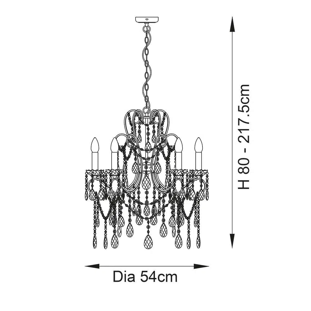 Genevieve - 5 Light Pendant