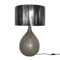 Glass Table Lamp - Grey