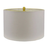 Gold Lamp with White Linen Shade