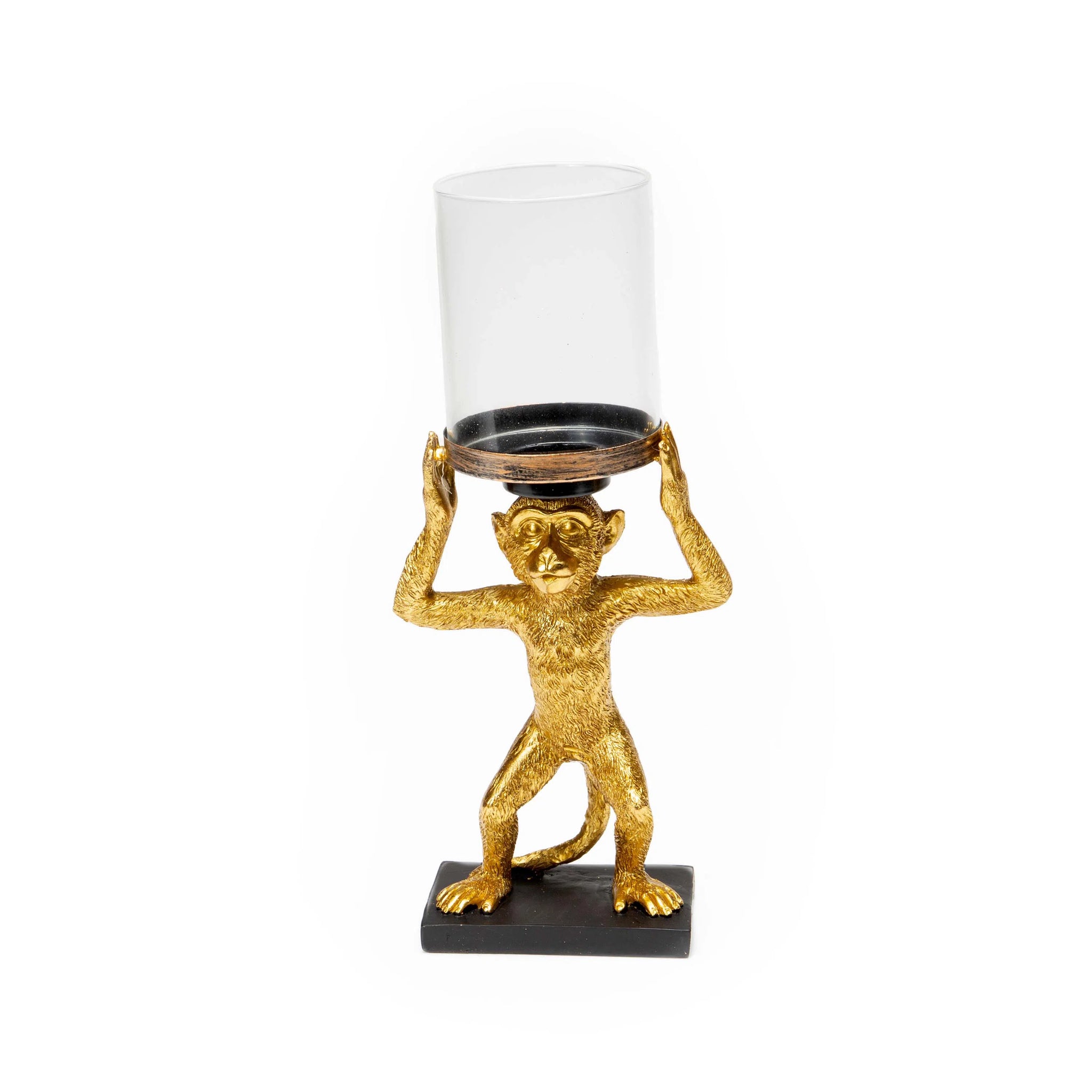 Gold Monkey Candle Holder