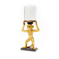 Gold Monkey Candle Holder