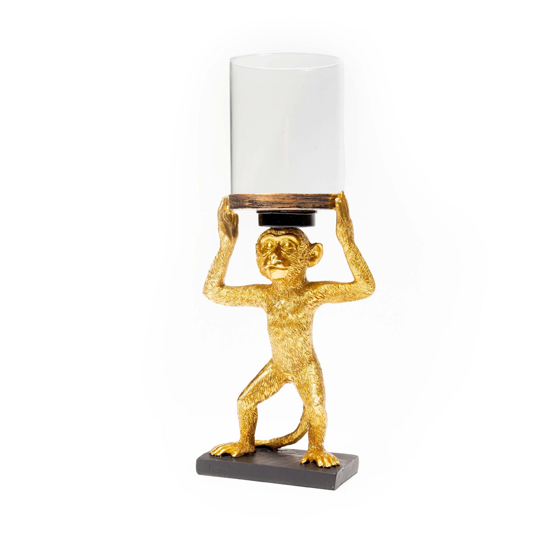 Gold Monkey Candle Holder