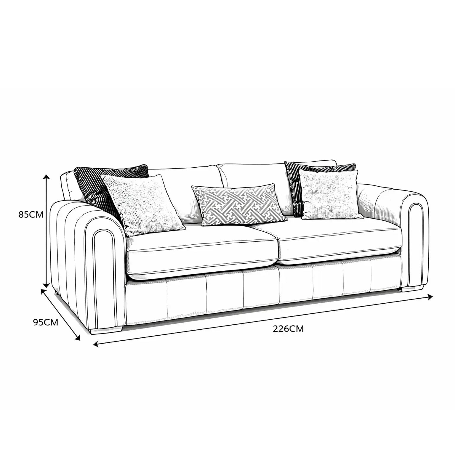 Gracious 3 Seater Sofa