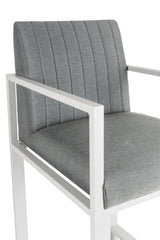 Grey Capri Bar Stool (Straight Back)