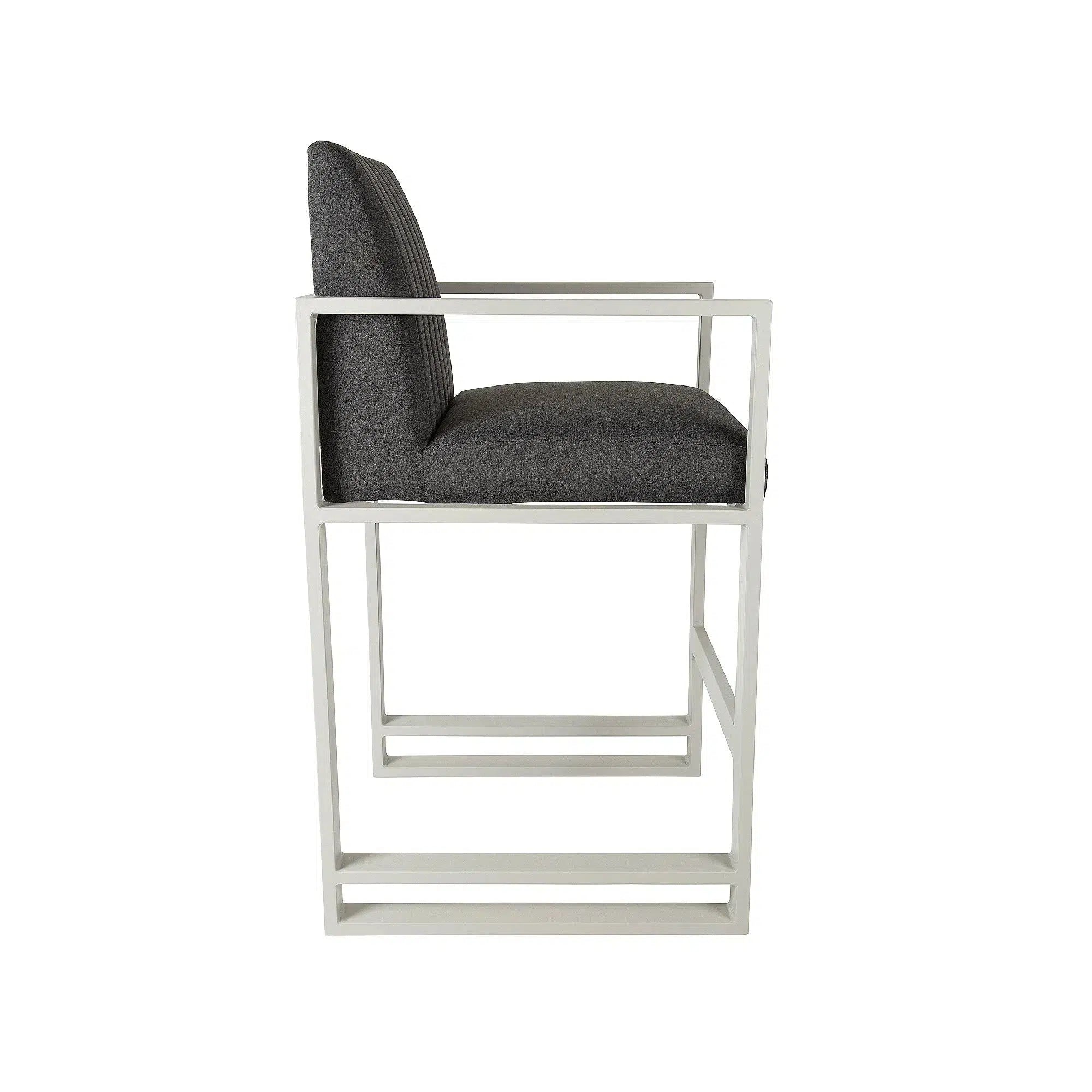 Grey Capri Bar Stool (Straight Back)