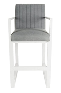 Grey Capri Bar Stool (Straight Back)