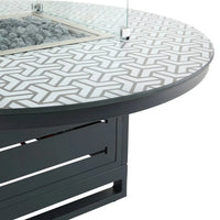 Grey Capri Table with Fire Pit