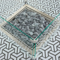 Grey Capri Table with Firepit