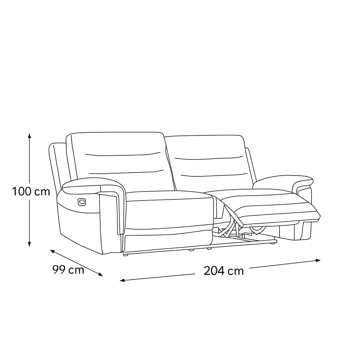Hampstead - 3 Seater - Power Recliner
