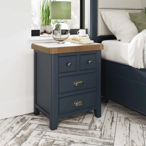 Navy blue bedside deals table