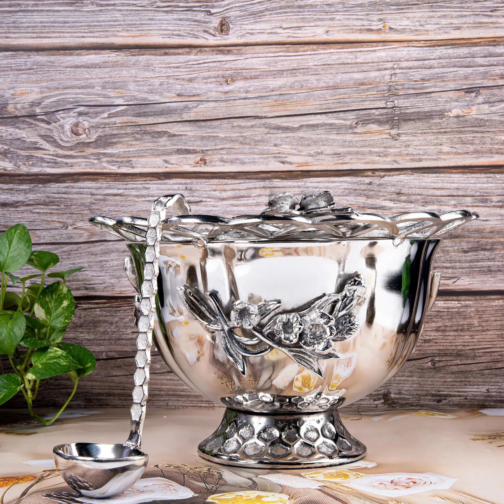 Honeycomb Punch Bowl with Ladle