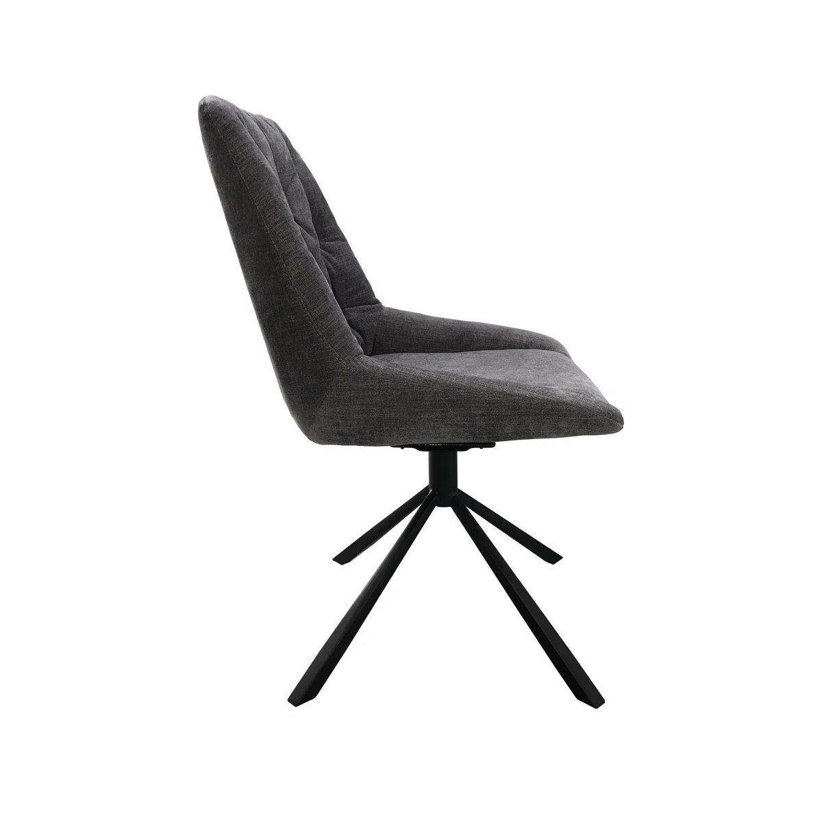 Brent White Dining Table and 4 Huxley Dark Grey Dining Chairs