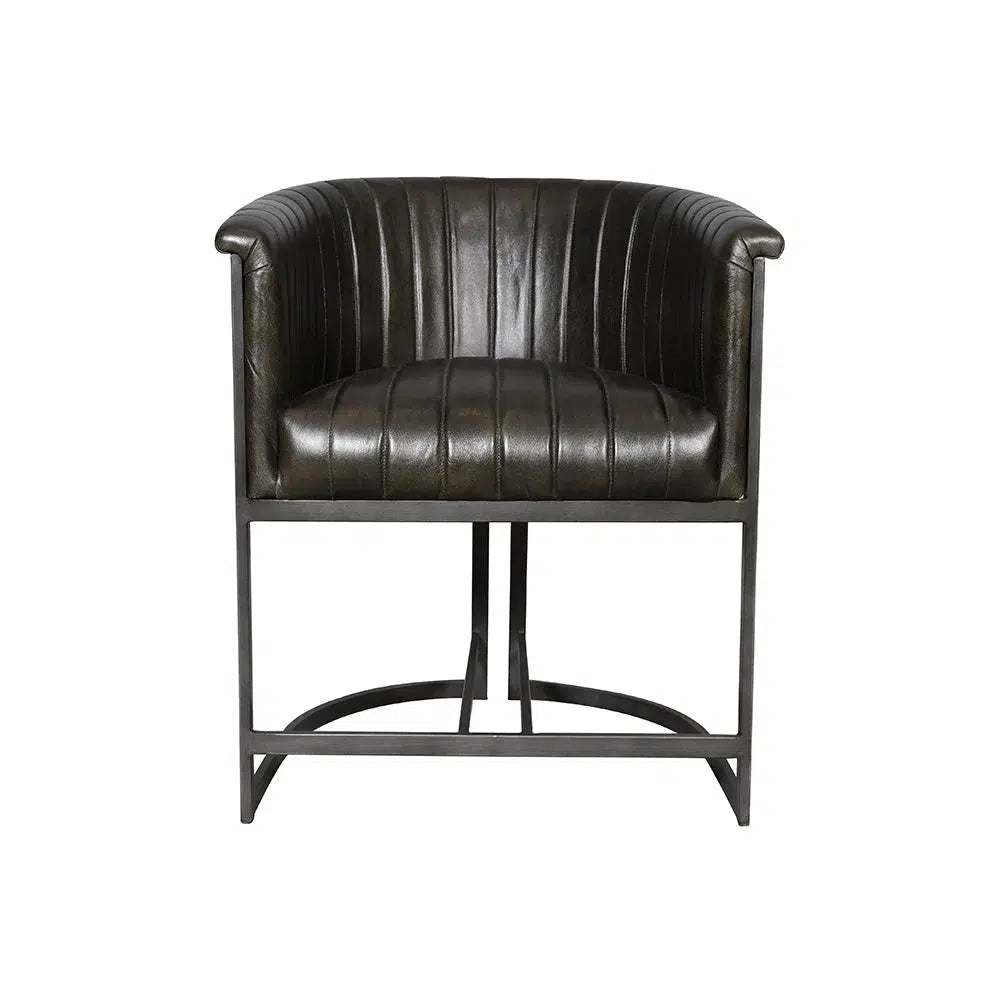 Jackson Leather Chair - Charcoal