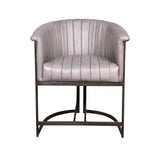 Jackson Leather Chair - Light Grey