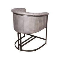 Jackson Leather Chair - Light Grey