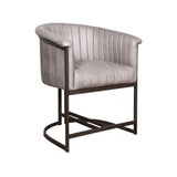 Jackson Leather Chair - Light Grey