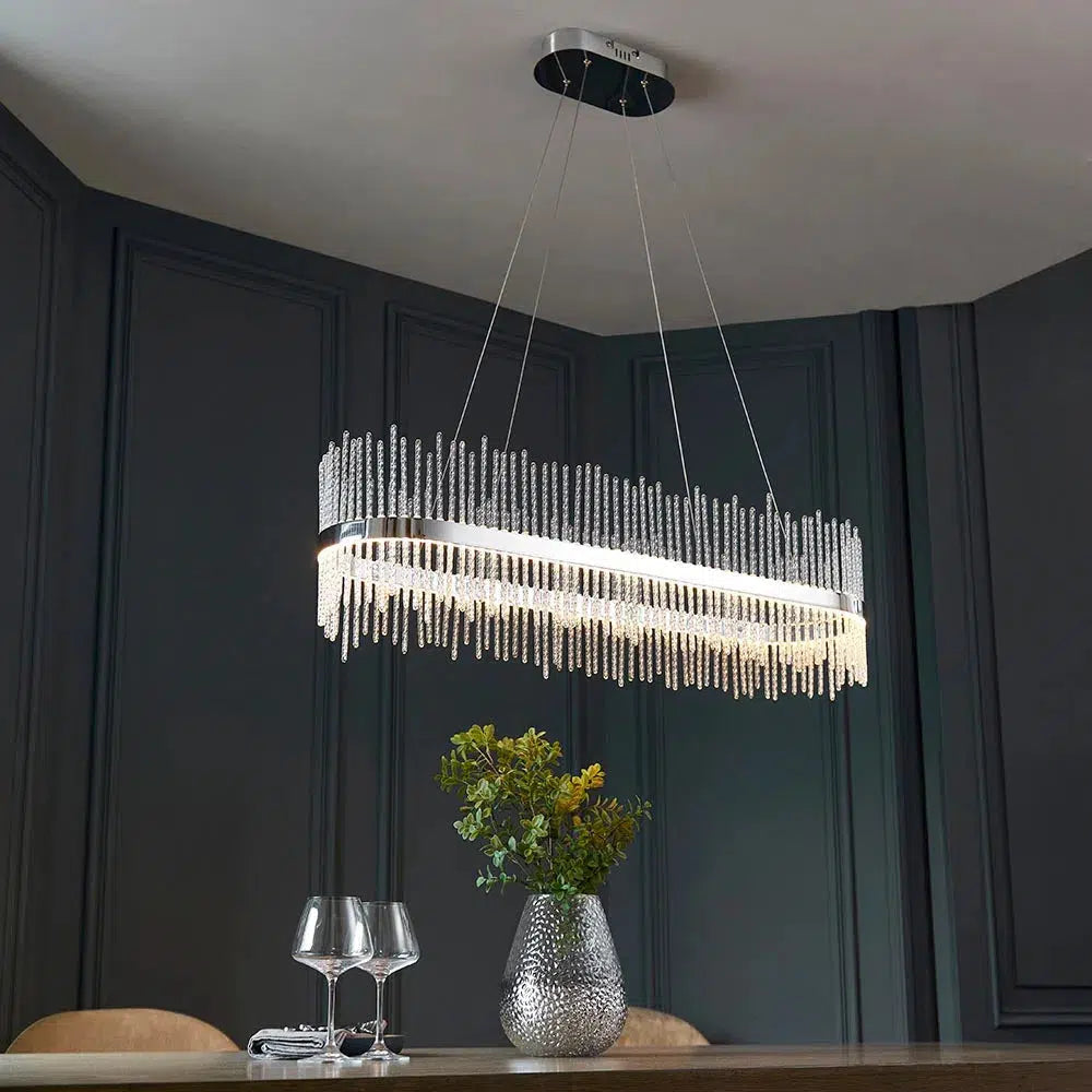 Jeeves - Glass Rod Linear Pendant