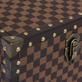 Jewellery Vanity Trunk - Brown Check