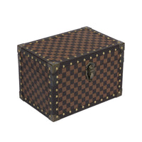 Jewellery Vanity Trunk - Brown Check