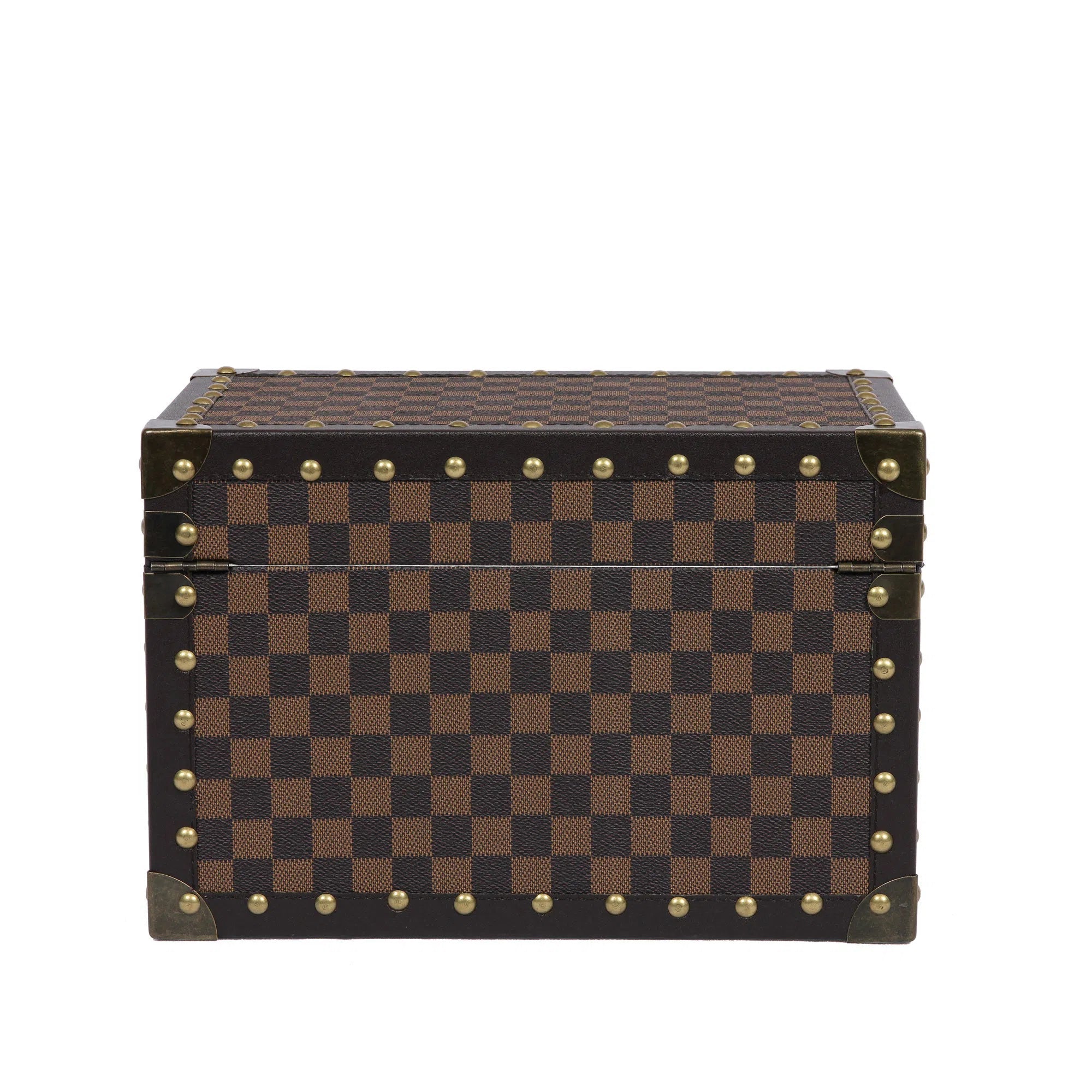 Jewellery Vanity Trunk - Brown Check