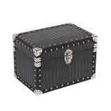 Jewellery Vanity Trunk - Matt Black Crocodile