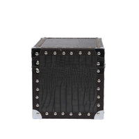 Jewellery Vanity Trunk - Matt Black Crocodile