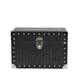 Jewellery Vanity Trunk - Matt Black Crocodile